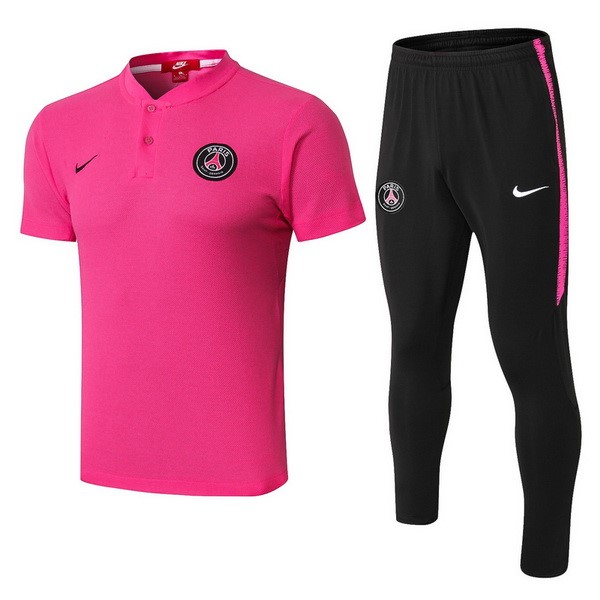 Polo Conjunto Completo Paris Saint Germain 2018/19 Rosa Negro